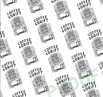 BESPOKE GREASEPROOF 300X300MM COFFEE & DRIFT 1 COLOUR X 2000
