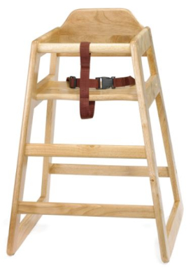 WOODEN NATURAL HIGHCHAIR UNASSEMBLED 20X19X26.75''