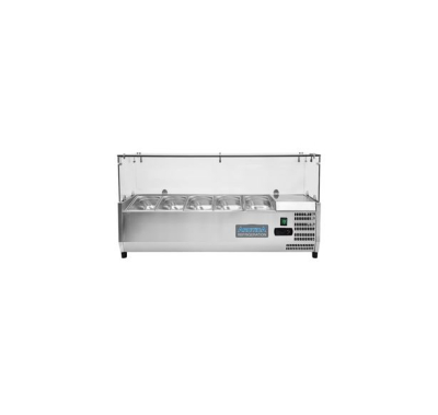 ARCTICA REFRIGERATED PREP TOP UNIT 5X 1/4GN GLASSTOP