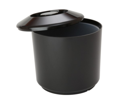 BLACK PLASTIC ROUND ICE BUCKET
