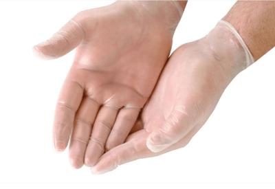 INDIVIDUALLY WRAPPED VINYL GLOVE P/F MEDIUM X100 STERILE