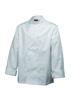 WHITE LONG SLEEVE CHEFS JACKET SMALL