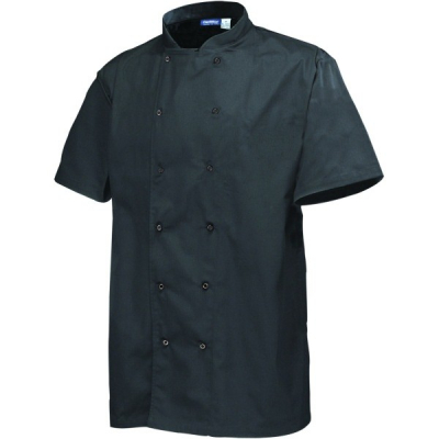 BASIC BLACK STUD JACKET SHORT SLEEVE LARGE