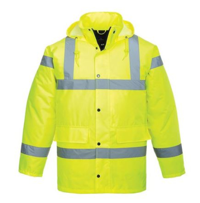 HIGH VISIBILITY YELLOW JACKET SMALL CLASS 3 WATERPROOF DB502