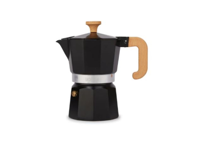 LA CAFETIERE VENICE ALUMINIUM ESPRESSO MAKER 3 CUP BLACK