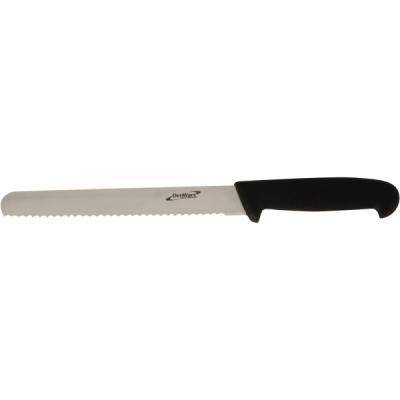 SERRATED BREAD KNIFE 8Inch BLACK HANDLE