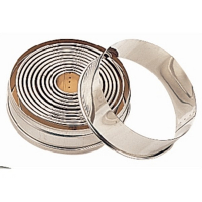 ROUND PLAIN PASTRY CUTTERS X11 STEEL SIZE RANGE 23-90MM