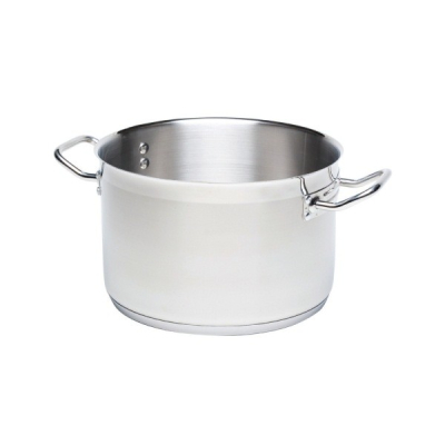STAINLESS STEEL CASSEROLE PAN 22 LTR 36CM DIA (NO LID)