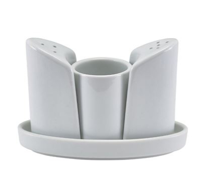 GENWARE PORCELAIN 4 PIECE CONDIMENT SET
