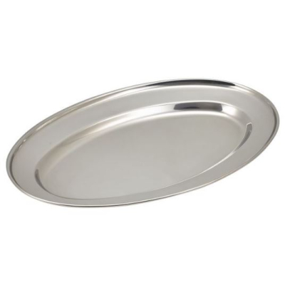 OVAL SERVING FLAT 12Inch S/STEEL