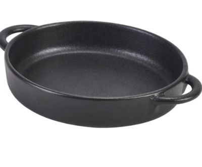 GENWARE FORGE STONEWARE BLACK ROUND DISH 9.2OZ