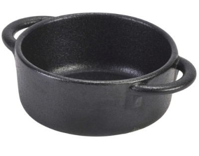 GENWARE FORGE STONEWARE BLACK CASSEROLE DISH 6OZ