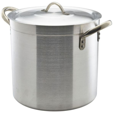 ALUMINIUM DEEP STOCKPOT & LID 37LTR 36CM DIA