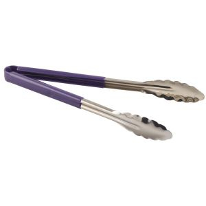 STAINLESS STEEL TONG PURPLE 12Inch