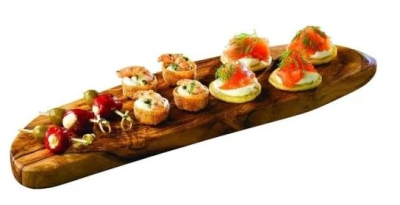 GENWARE OLIVE WOOD PLATTER 17.7X5.1Inch