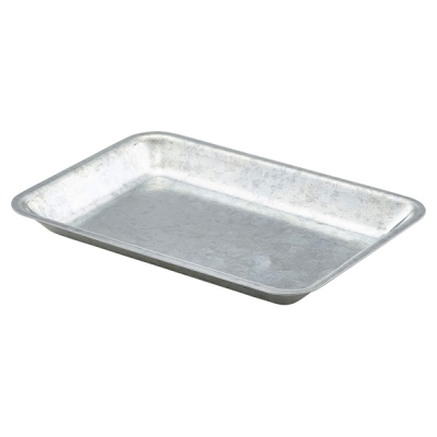 GALVANISED STEEL TRAY 20X14X2CM