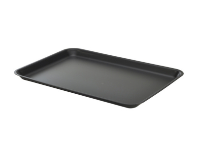 GALVANISED STEEL TRAY 37X26.5X2CM MATT BLACK