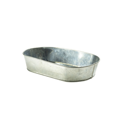 GALVANISED STEEL SERVING PLATTER 24X15CM GSP2415  X6