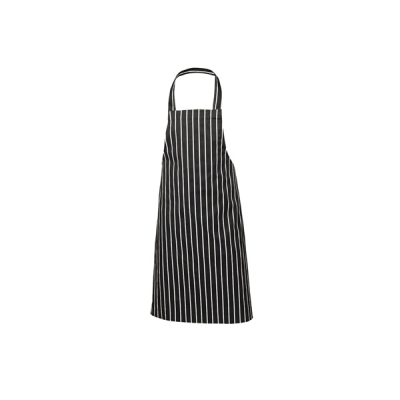 BLACK BUTCHERS STRIPE BIB APRON 70 x 100CM