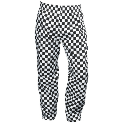 CHECK BLACK & WHITE BAGGIES XL