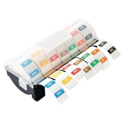 DISSOLVABLE COLOUR CODED FOOD LABEL STARTER KIT 1Inch DISPENSER