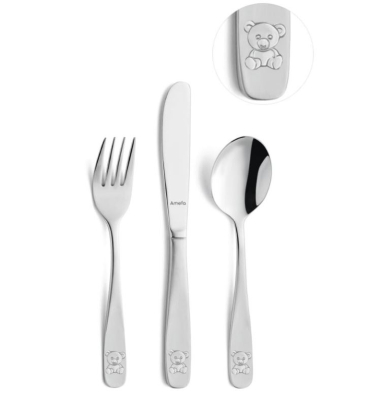 BEAR 3PC CHILDRENS SET CUTLERY