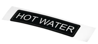 OLYMPIA AIRPOT HOT WATER LABEL ADHESIVE K705