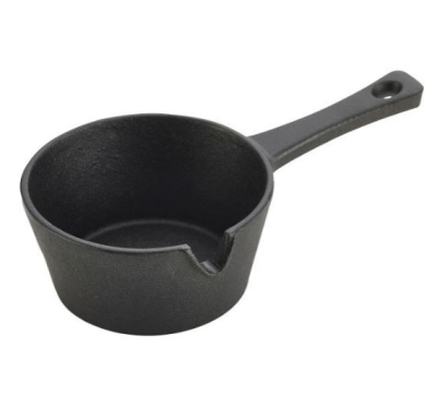 MINI CAST IRON SAUCE PAN BLACK 5.75OZ          X6