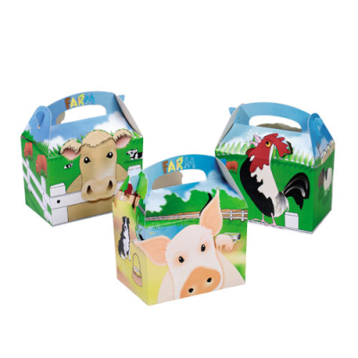 CHILDRENS MEAL BOX FARMYARD 152 X 100 X 102MM