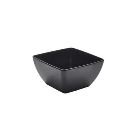 GENWARE MELAMINE BLACK CURVED SQUARE BOWL 82.7OZ