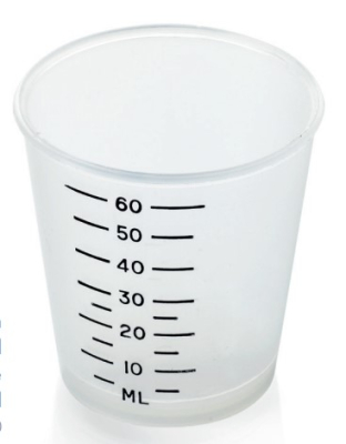 WARWICK SASCO MEDICINE MEASURE GRADUATED BLACK LINES 60ML X50