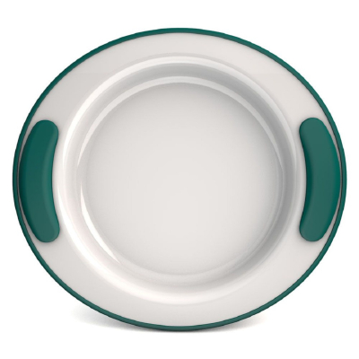 ORNAMIN KEEP WARM PLATE 25.5CM TEAL/ WHITE