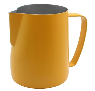 STAINLESS STEEL YELLOW FROTHING MILK JUG 20OZ