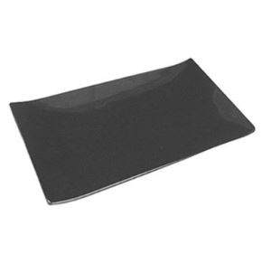 MELAMINE RECTANGULAR BLACK PLATTER 285X180MM TB 908