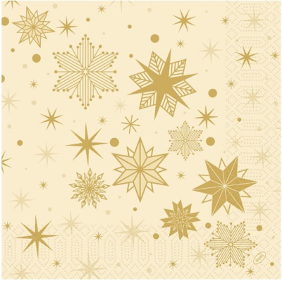 NAPKINS 3-PLY 40X40CM SPARKLY WHITE