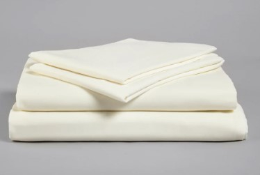 POLYESTER COTTON FITTED SHEET, SINGLE BED 200 X 90CM - CREAM
