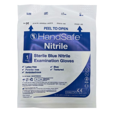 BLUE NITRILE MEDIUM POWDER FREE EXAMINATION GLOVE X200