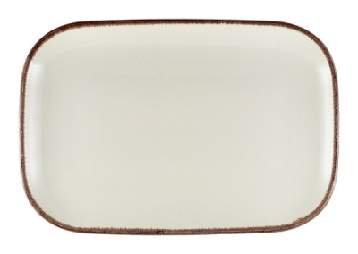 GENWARE TERRA STONEWARE SERENO BROWN RECTANGULAR PLATE 13.6X9.3Inch