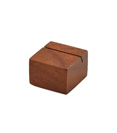ACACIA WOOD 3 X 3 X 2CM SIGN HOLDER