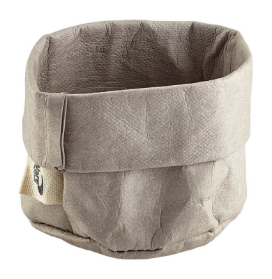 GREY WASHABLE PAPER BAG 7DIA X 6CM(H) WPB-7G