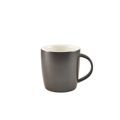 GENWARE PORCELAIN MATT BLACK COSY MUG 35CL/12.3OZ