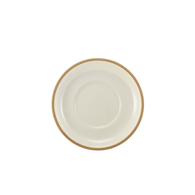 GENWARE KAVA WHITE STONEWARE SAUCER 16CM