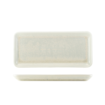 TERRA PORCELAIN PEARL NARROW RECTANGULAR PLATTER 31 X 14CM