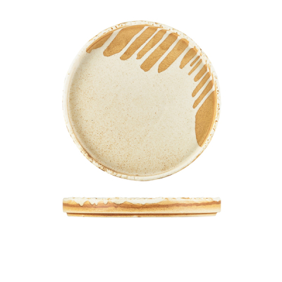 TERRA PORCELAIN ROKO SAND PRESENTATION PLATE 21CM