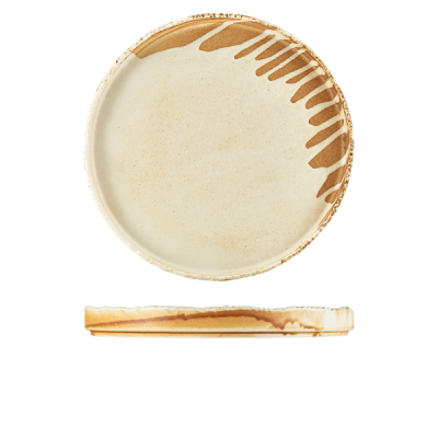 TERRA PORCELAIN ROKO SAND PRESENTATION PLATE 28CM