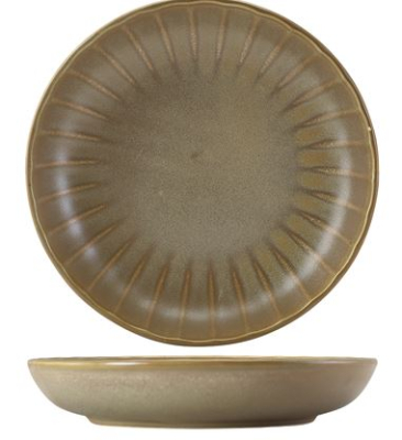 TERRA SCALLOP COUPE BOWL 25CM MATT GREY CB-SMG25