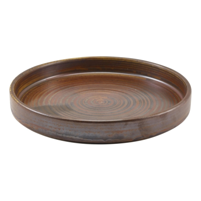 GENWARE TERRA PORCELAIN RUSTIC COPPER PRESENTATION PLATE 7Inch