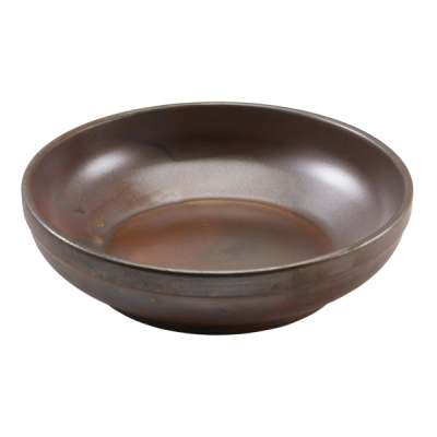 GENWARE TERRA PORCELAIN RUSTIC COPPER COUPE BOWL 35.3OZ