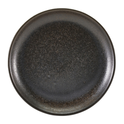 GENWARE TERRA PORCELAIN BLACK COUPE PLATE 9.4Inch