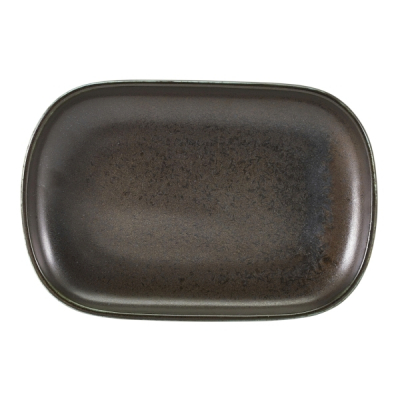 GENWARE TERRA PORCELAIN BLACK RECTANGULAR PLATE 9.4X6.5Inch